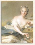 Jean Marc Nattier Anne Henriette of France represented as Flora oil painting on canvas